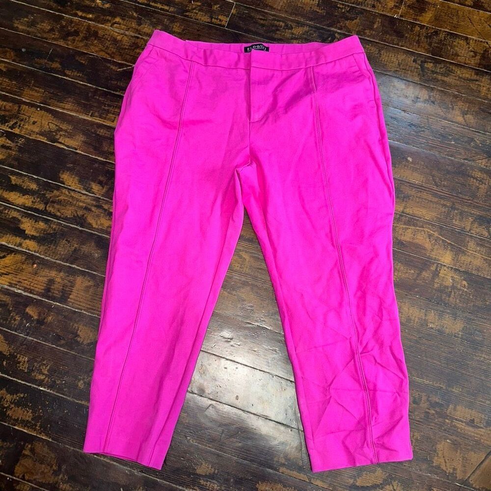 Eloquii barbiecore bright pink knit 22 curvy pants